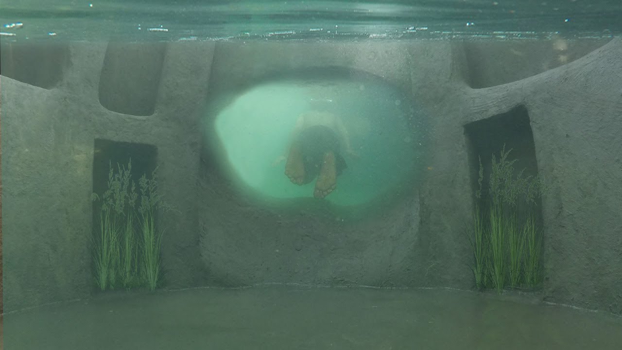 【荒野建造】在野外建造可以潜水地下游泳池